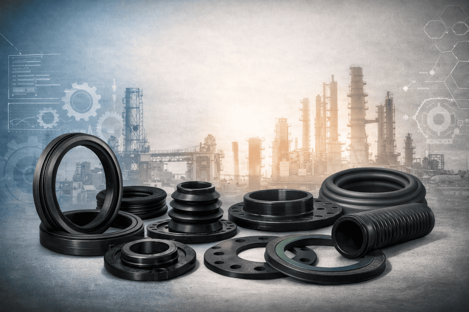 siglas de borrachas NBR SBR EPDM NR CR FKM